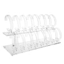 Acrylic 2-Tier Wrist Watch Bracelet Display Rack Stand Holder 1 Set Clear