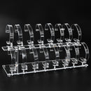 Acrylic 2-Tier Wrist Watch Bracelet Display Rack Stand Holder 1 Set Clear