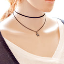 Black Velvet Gothic Vintage Collar Choker Star Pendant Necklace Gift for Party Birthday
