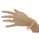 Simple Fashion Braided Weave Design Hollow Cuff Gold Bracelet Bangle Jewelry Women