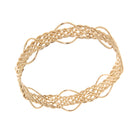 Simple Fashion Braided Weave Design Hollow Cuff Gold Bracelet Bangle Jewelry Women