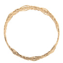 Simple Fashion Braided Weave Design Hollow Cuff Gold Bracelet Bangle Jewelry Women