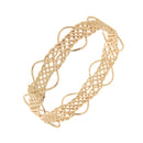 Simple Fashion Braided Weave Design Hollow Cuff Gold Bracelet Bangle Jewelry Women