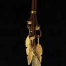 Vintage Leave Tassel Leave Pendant Necklace Artificial Leather Chain Jewelry
