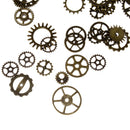 Assorted Antique Bronze Gear Wheel Charm Pendant Lot DIY Craft