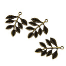 30pcs Antique Bronze Leaf Charms Pendant Lot Connector Jewelry DIY Craft