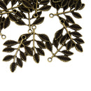 30pcs Antique Bronze Leaf Charms Pendant Lot Connector Jewelry DIY Craft
