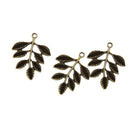 30pcs Antique Bronze Leaf Charms Pendant Lot Connector Jewelry DIY Craft