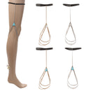 Boho Vintage Sandy Body Thigh Chain Turquoise Tassle Multilayer Charm for Women Leg Bracelet