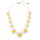 Womens Jewelry Sunflower Bib Statement Collar Charm Necklace