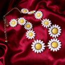 Womens Jewelry Sunflower Bib Statement Collar Charm Necklace