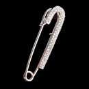 Silver Plated Crystal Rhinestone Safety Pin Brooch Clip Ladies Girls Scarf Coat Gown Accessory