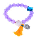Women Bohemian Charm Round Beads Bracelet Tassel Bangle