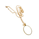 Magnifying Glass 6x Magnifier Pendant Loupe w Golden Chain Monocle Necklace Jewelry