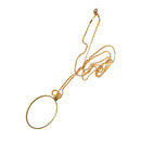 Magnifying Glass 6x Magnifier Pendant Loupe w Golden Chain Monocle Necklace Jewelry
