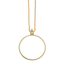 Magnifying Glass 6x Magnifier Pendant Loupe w Golden Chain Monocle Necklace Jewelry
