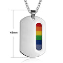 Rainbow Pendant Gay Lesbian LGBT Pride Necklace Transgender Transexual Jewelry