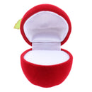 Lovely Red Apple Shape Ring Earring Pendant Necklace Box Jewelry Gift Case