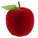 Lovely Red Apple Shape Ring Earring Pendant Necklace Box Jewelry Gift Case