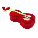 Violin Jewelry Box Ring Earring Necklace Xmas Festival Storage Gift Cases