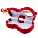 Violin Jewelry Box Ring Earring Necklace Xmas Festival Storage Gift Cases