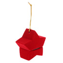Lovely Red Star Shape Velvet Earrings Ring Gift Box Storage Jewelry Case