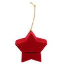 Lovely Red Star Shape Velvet Earrings Ring Gift Box Storage Jewelry Case