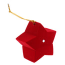 Lovely Red Star Shape Velvet Earrings Ring Gift Box Storage Jewelry Case