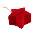 Lovely Red Star Shape Velvet Earrings Ring Gift Box Storage Jewelry Case