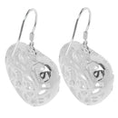 Women Jewelry Classical Silver Heart Shape Hollow Dangle Earrings Ear Studs