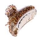 Large Ladies Acrylic Floral Flower Hair Claw Hair Accessories Leopard