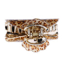 Large Ladies Acrylic Floral Flower Hair Claw Hair Accessories Leopard