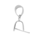 925 Sterling Silver Pendant Pinch Bail Connector Jewelry Making DIY Silver