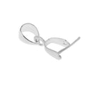 925 Sterling Silver Pendant Pinch Bail Connector Jewelry Making DIY Silver