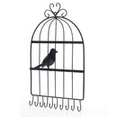 Birdcage Wall Hanger Earring Jewelry Display Holder Organizer Rack Black