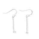 925 Sterling Silver Drop Dangle Chain Hooks for Beads Makings