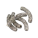 5pcs Tibetan Silver Curved Tube Spacer Beads Jewelry Making Craft