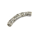 5pcs Tibetan Silver Curved Tube Spacer Beads Jewelry Making Craft