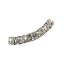 5pcs Tibetan Silver Curved Tube Spacer Beads Jewelry Making Craft