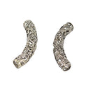 5pcs Tibetan Silver Curved Tube Spacer Beads Jewelry Making Craft