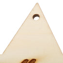 Handmade Wooden Star Merry Christmas Printed Xmas Hanging DIY Decorations