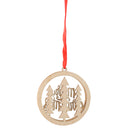 Set of 3pcs Wooden Bird Reindeer Christmas Tree Hanging Decoration Ornaments