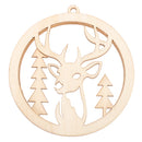 Set of 3pcs Wooden Bird Reindeer Christmas Tree Hanging Decoration Ornaments