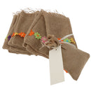 Vintage Rustic Flowers Pouch Gift Bags Wedding Favor Pack of 12pcs