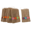 Vintage Rustic Flowers Pouch Gift Bags Wedding Favor Pack of 12pcs