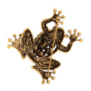 Retro Green Crystal Rhinestone Frog Collar Brooch Pin Xmas Wedding Jewelry