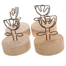 10pcs Cute Mini Flower Photo/Memo/Note Clip Stand Table Number Menu Card Holder