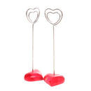 10pcs Red Heart Photo/Memo/Note Wire Clip Stand Wedding Table Number Card Holder