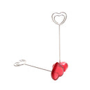 10pcs Red Heart Photo/Memo/Note Wire Clip Stand Wedding Table Number Card Holder