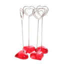 10pcs Red Heart Photo/Memo/Note Wire Clip Stand Wedding Table Number Card Holder